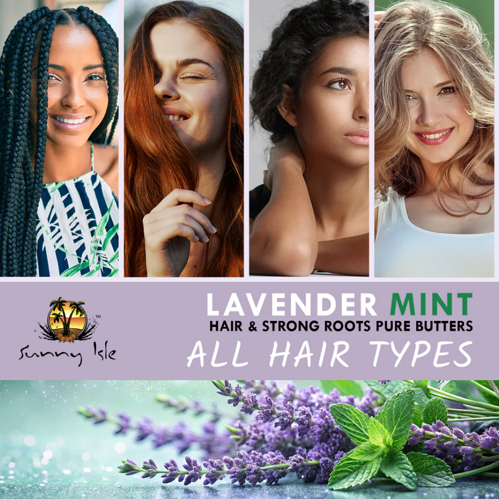 Sunny Isle Lavender Mint Hair & Strong Roots Pure Butter-All-Beauty and hair supply