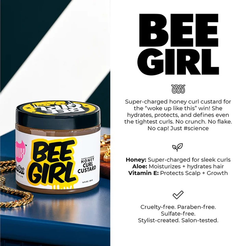 The Doux Bee Girl Honey Curl Custard 454g-All-Beauty and hair supply