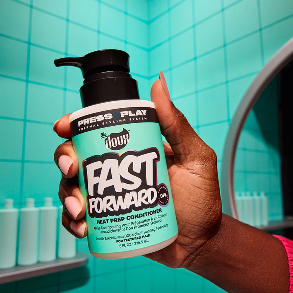 The Doux Press Play Fast Forward Heat Prep Conditioner 236ml-Heat Protectant-Beauty and hair supply