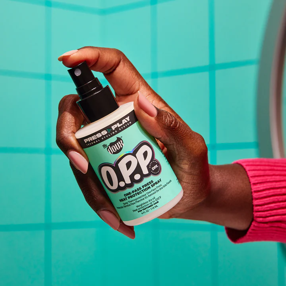 The Doux Press Play O.P.P. One Pass Heat Protectant Spray 118ml-Heat Potector-Beauty and hair supply
