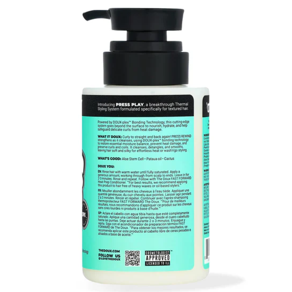 The Doux Press Play Rewind Curl Reversion Shampoo 236ml-Gentle Shampoo-Beauty and hair supply