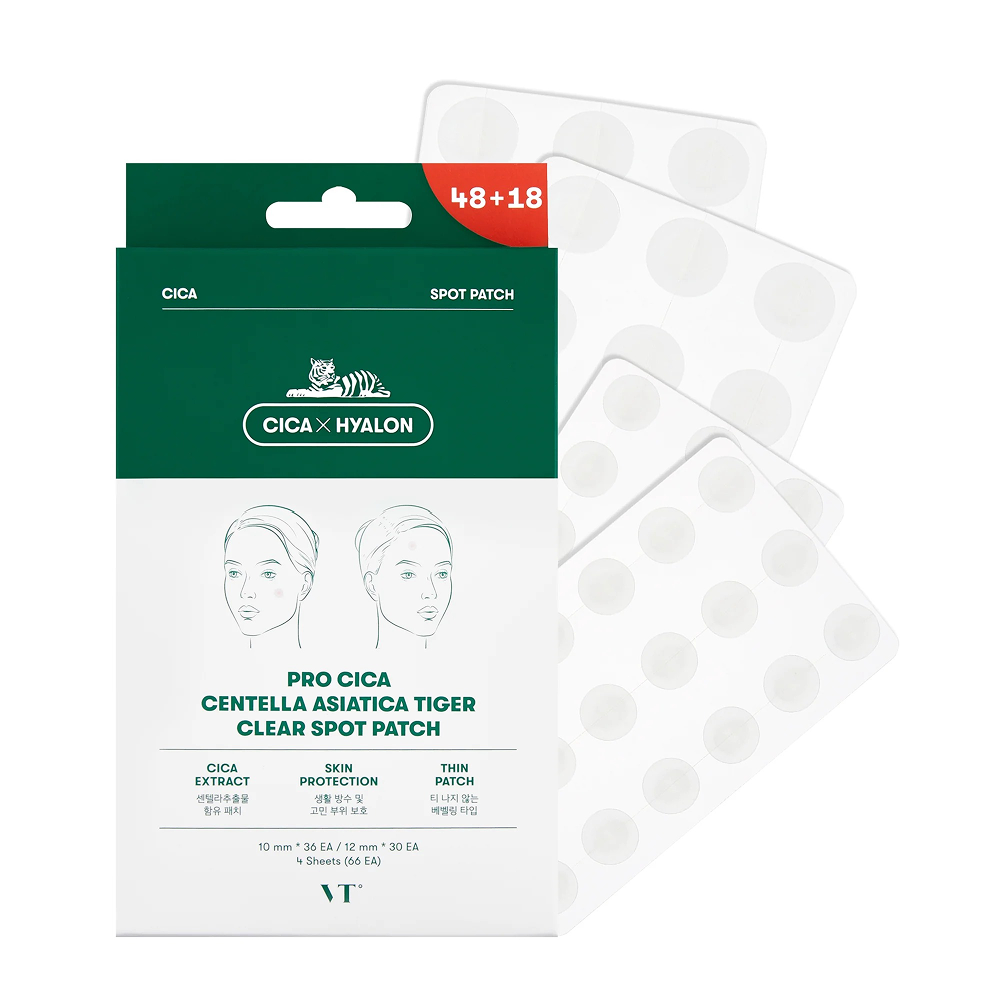Vt Cosmetics Cica Spot Patch Patches For Pimples - 48 Pieces-Pimple Patch-Beauty and hair supply