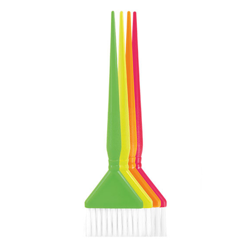 Wad Professional Beauty Tint Brush Set Yellow, Pink, Green, Orange 4Pcs/Box-All-Beauty and hair supply