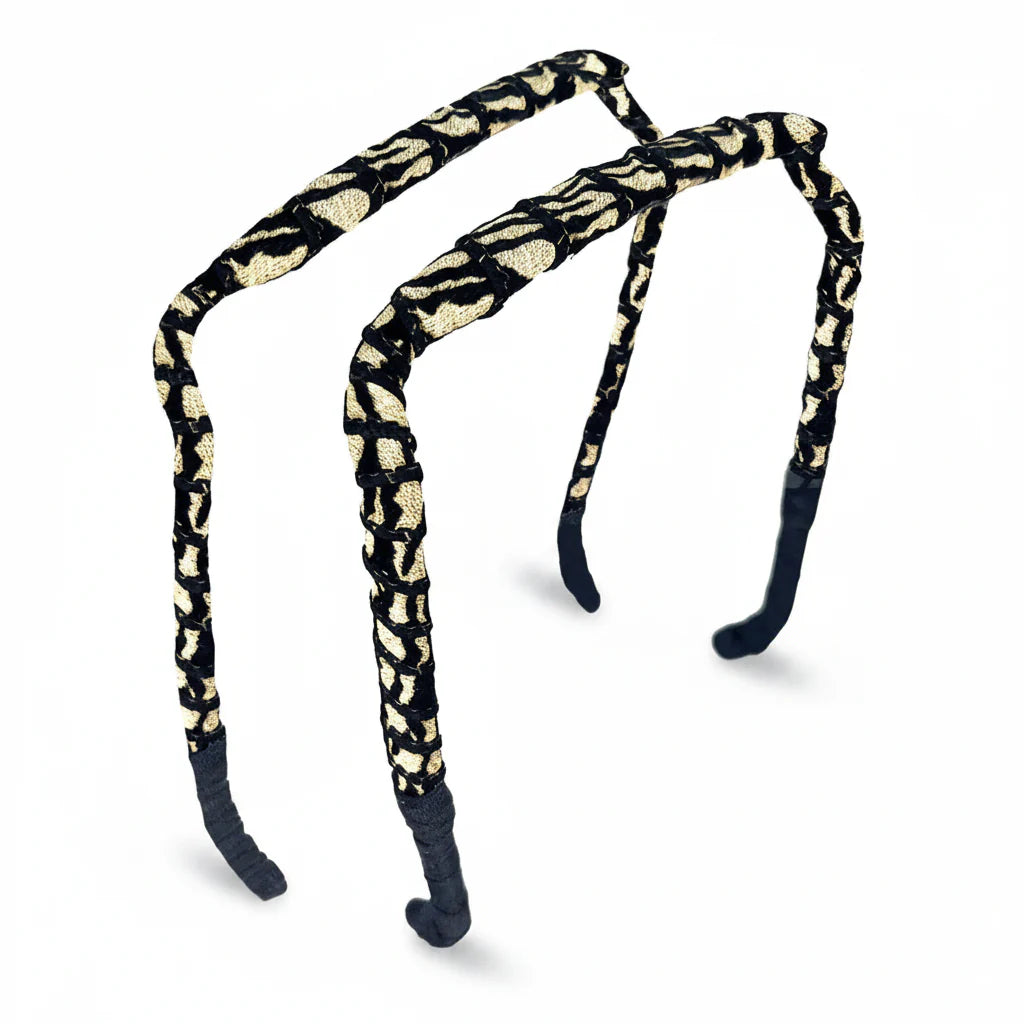 Zazzy Bandz Baige and Black Zebra-Headband-Beauty and hair supply
