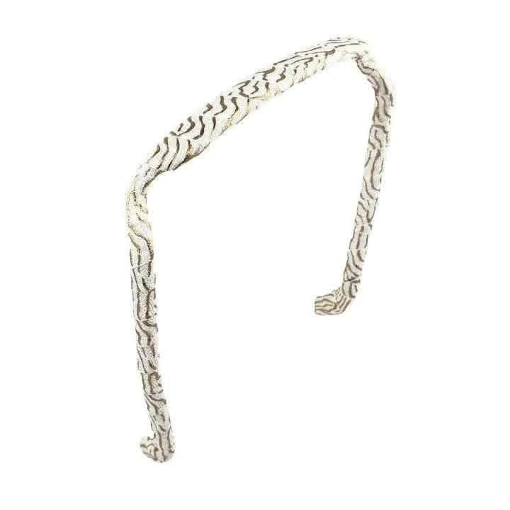 Zazzy Bandz Gold and White Zebra-Headband-Beauty and hair supply