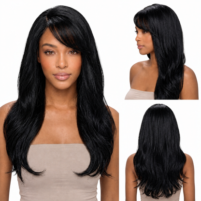 Kuknus Lace Komal Synthetic Lace Front Wig with Side Bangs
