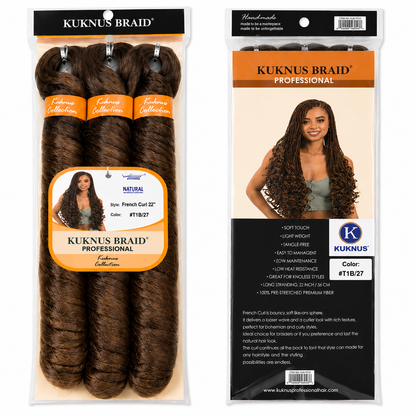 Kuknus Style 3x French Curl Bulk Synthetic Hair