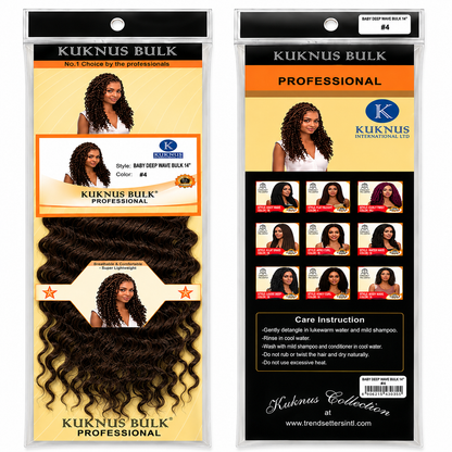Kuknus Baby Deep Twist Bulk Synthetic Braids Hair 14"