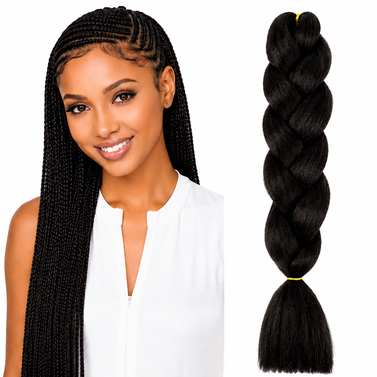 X-Pression Ultra Braids Non-Stretched Kanekalon Braiding Hair 82"