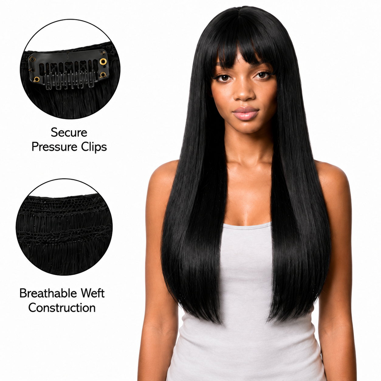 Sleek Synthetic Fashion Idol 101 Clip-In Hair Extensions 18"
