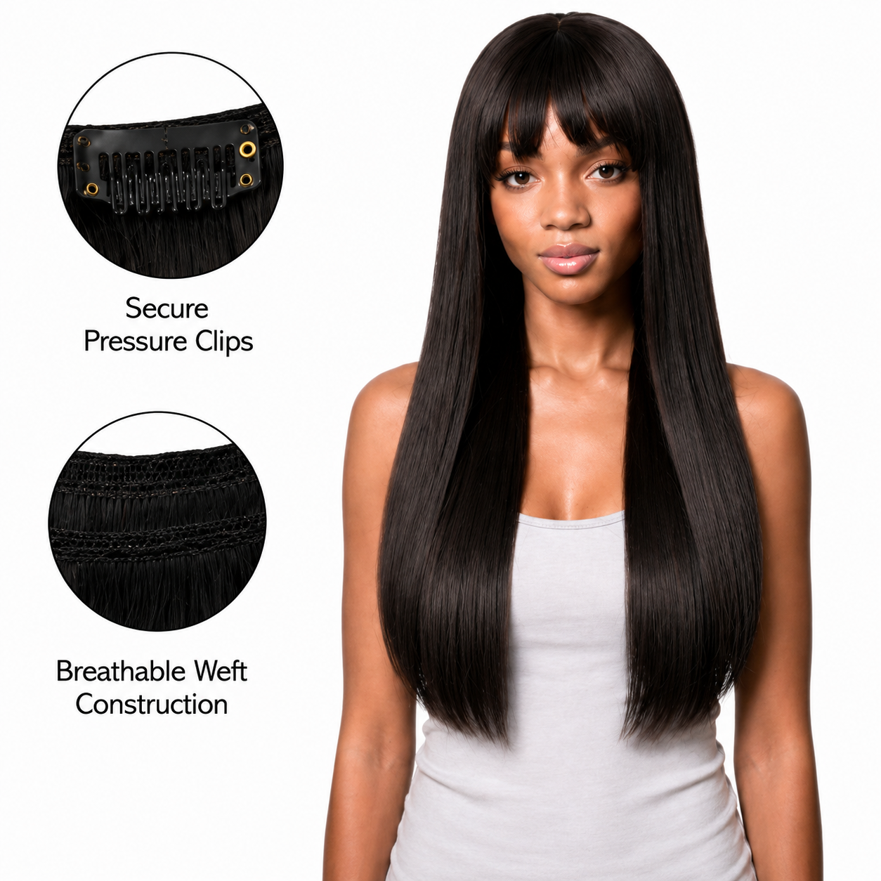 Sleek Synthetic Fashion Idol 101 Clip-In Hair Extensions 18"