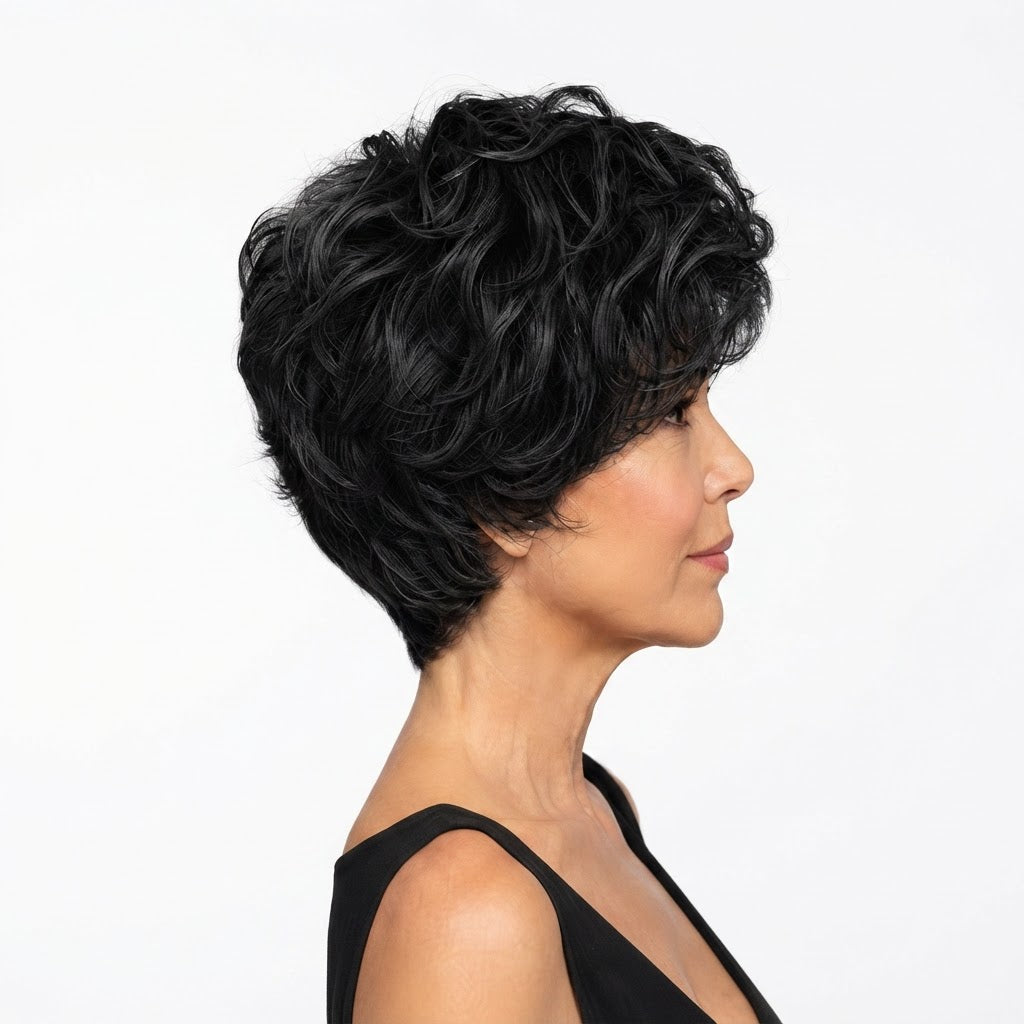 Kuknus Javeeria -  Premium Synthetic Short Curly wig