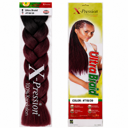 X-Pression Ultra Braids Non-Stretched Kanekalon Braiding Hair 82"