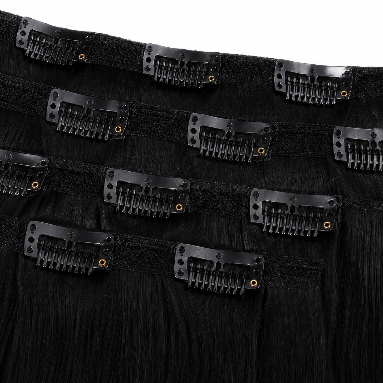 Kuknus Silk Press Straight Clip-In Synthetic Hair Extensions 24"