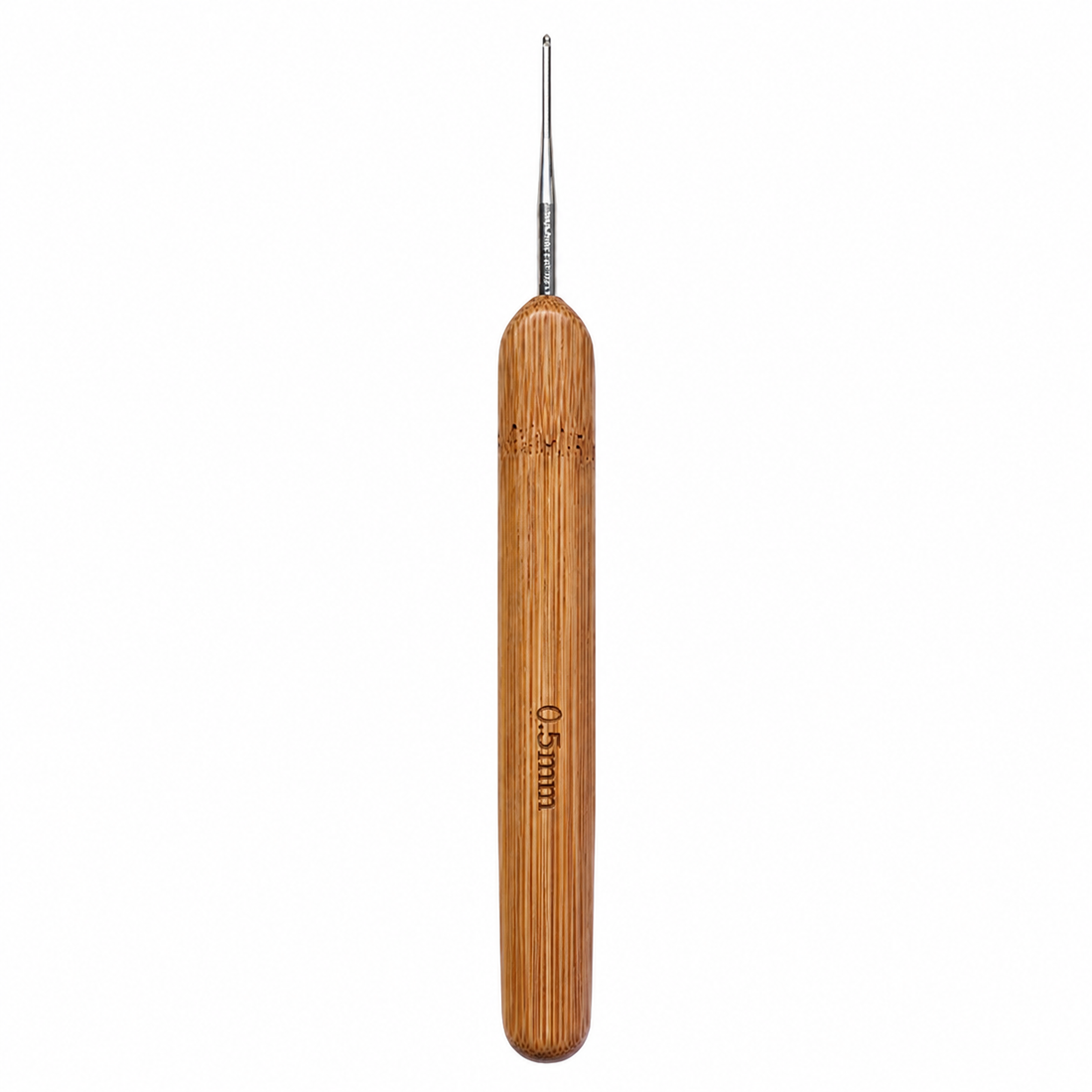 Bamboo Handle Single Needle Crochet Hook 0.5mm