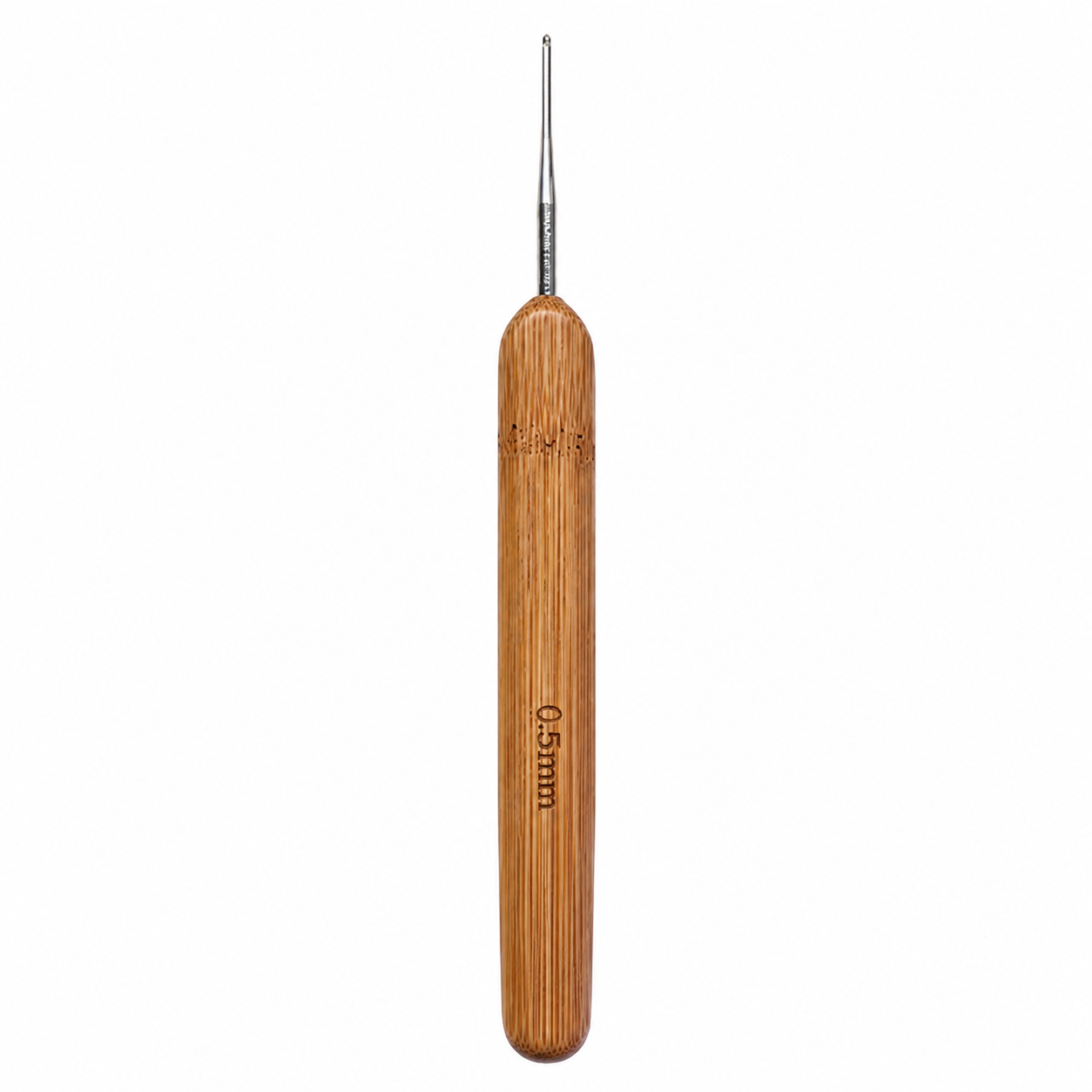 Bamboo Handle Single Needle Crochet Hook 0.5mm