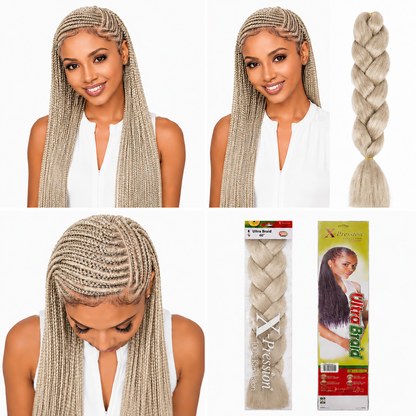 X-Pression Ultra Braids Non-Stretched Kanekalon Braiding Hair 82"