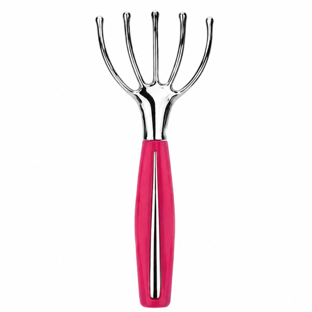 Puffcuff Sensitive Scalp Vibrating Massager in Pink &amp; Chrome