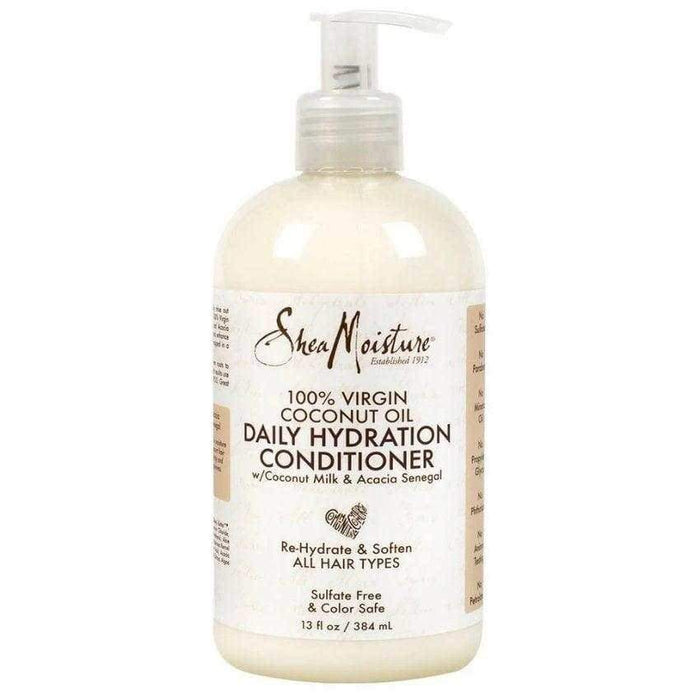 100% Virgin Coconut Oil Daily Hydration Acondicionador Shea Moisture - Beauty and Hair Supply