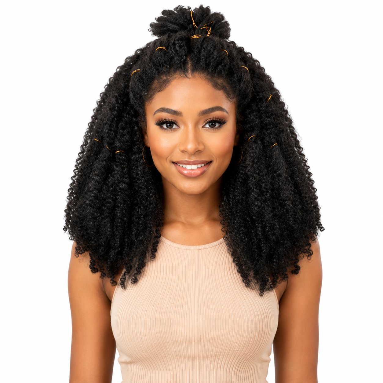 K&amp;C Hair World Afro Kinky Bulk Synthetic Hair