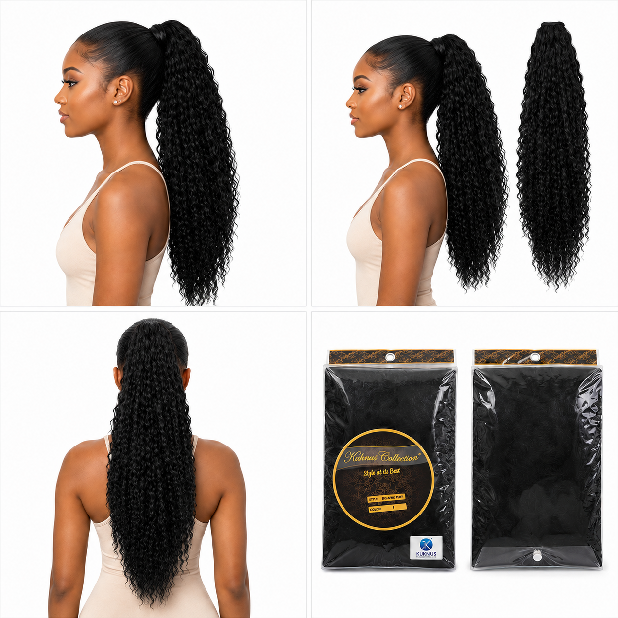 Kuknus Ponytail Style Big Afro Puff