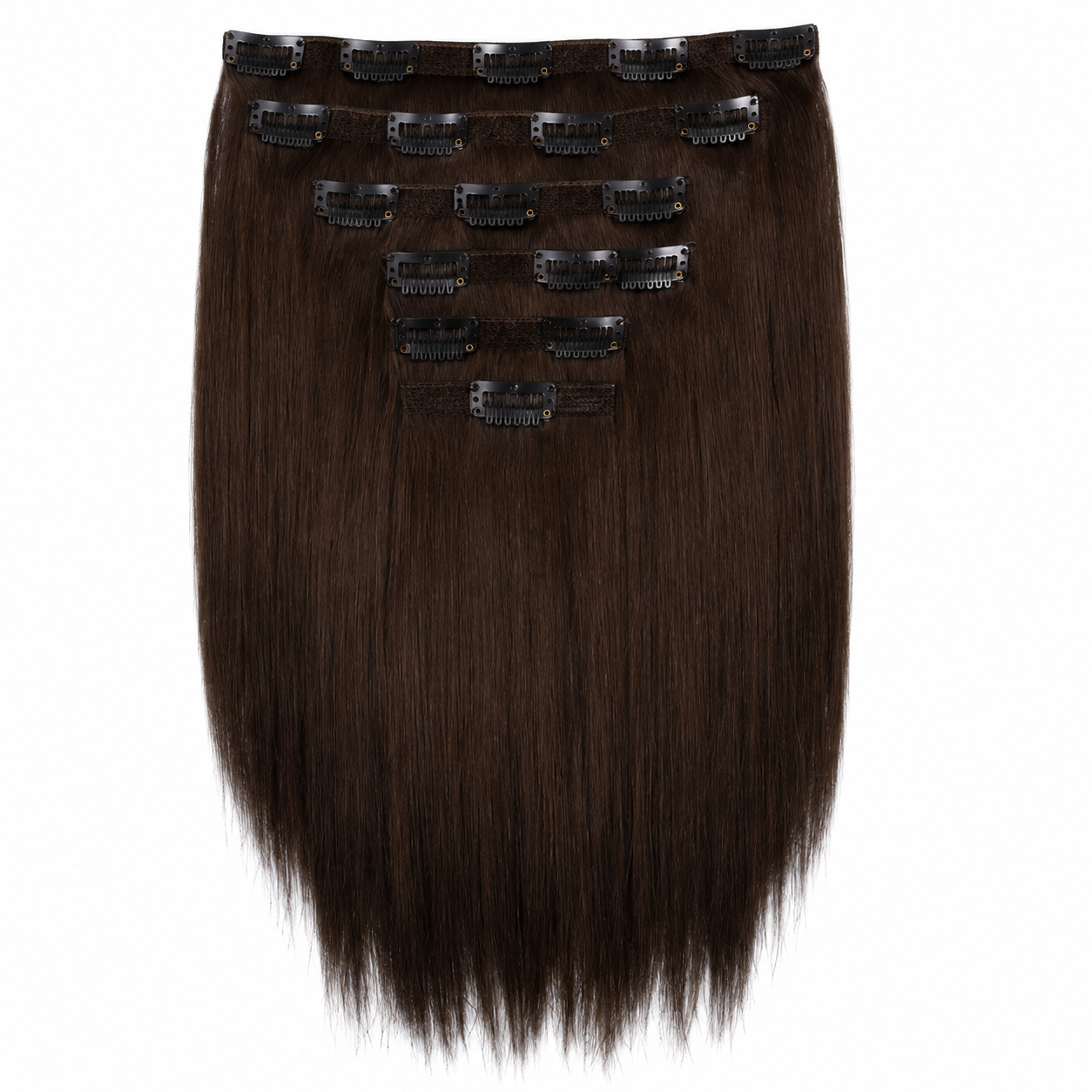 Kuknus Synthetic Straight Silk Press Clip-In Hair Extensions 24"