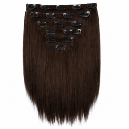 Kuknus Synthetic Straight Silk Press Clip-In Hair Extensions 24"