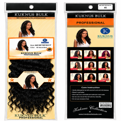 Kuknus Baby Deep Twist Bulk Synthetic Braiding Hair