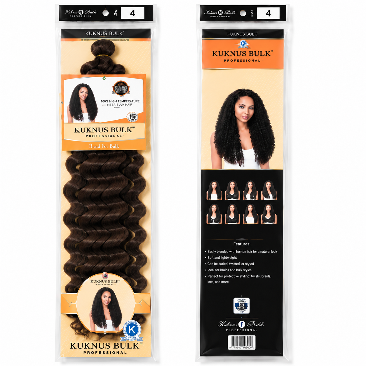Kuknus Style Deep Twist Bulk Synthetic Braiding Hair