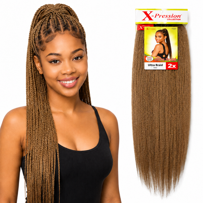 X-Pression Pre-Stretched Braiding Hair 2X Pack, 24"