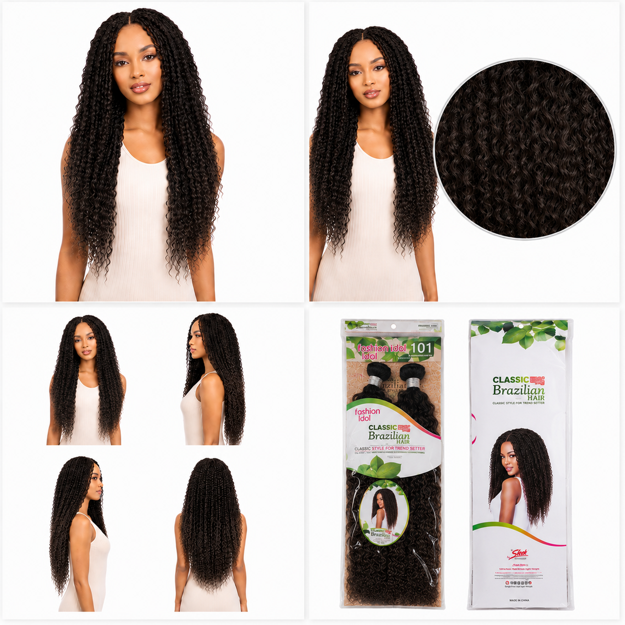 Sleek Fashion Idol 101 Synthetic Classic Brazilian Hair - Bolivie Natural Weave 20"