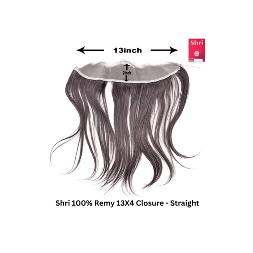 Shri 100 % Remy 13X4 Closure - Frontal Straight 14 inches - Beauty and Hair Supply