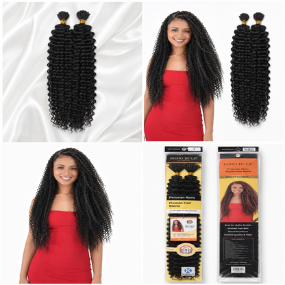 Kuknus Style Boho Water Wave Bulk Human Braiding Hair