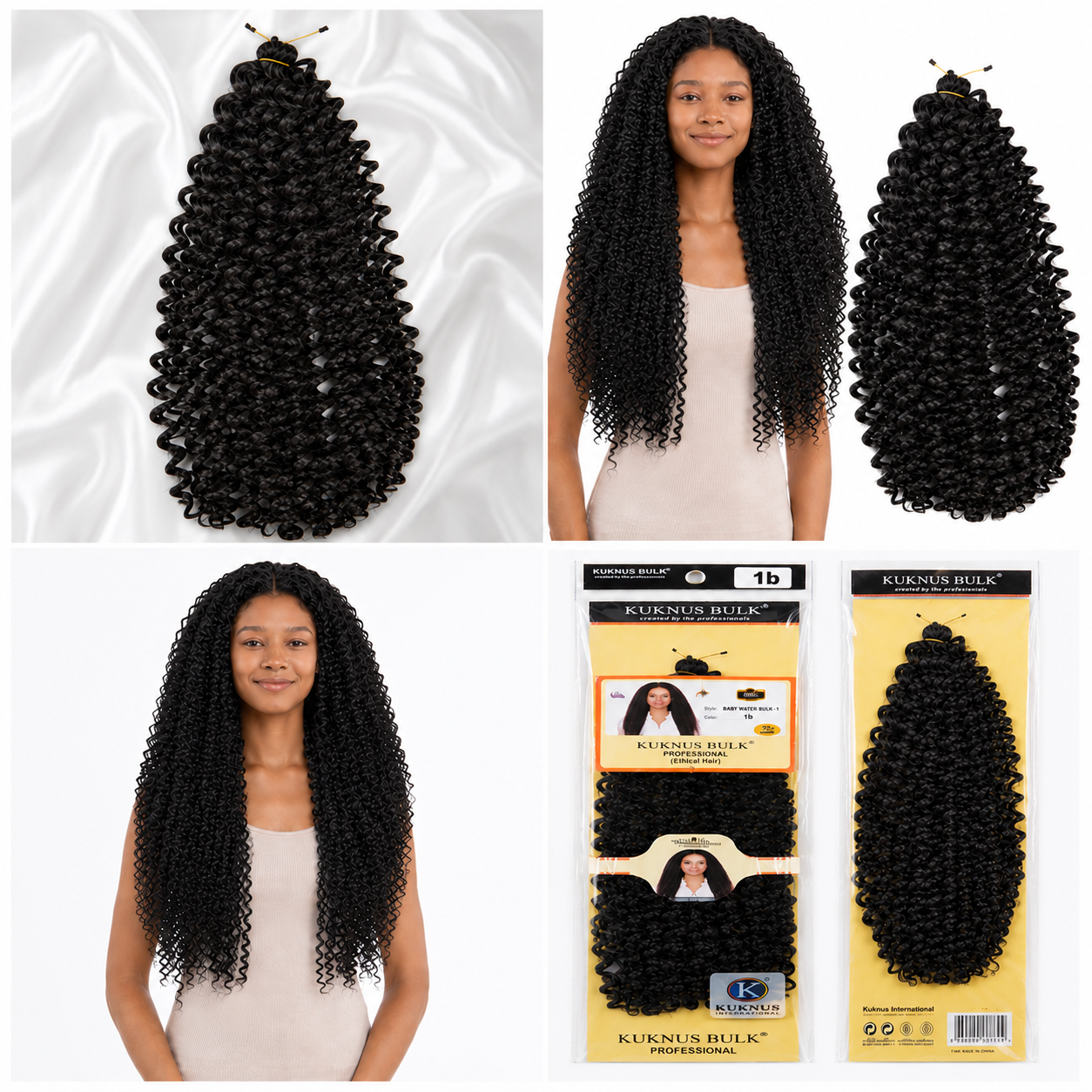 Kuknus Baby Water Bulk Synthetic Braiding Hair