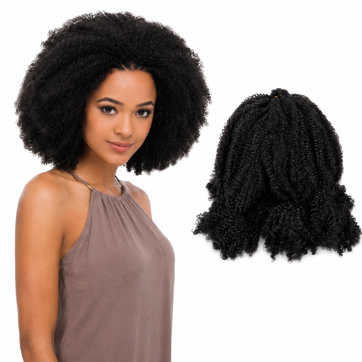 Kuknus Synthetic Afro Kinky Bulk 24"