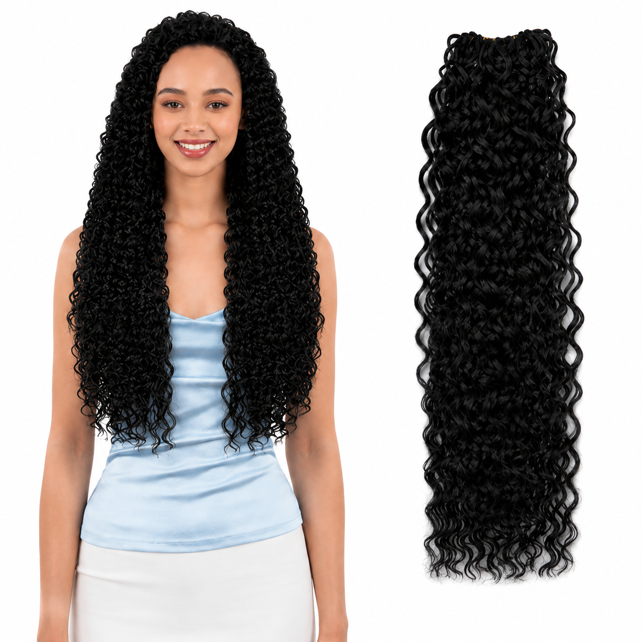 Kuknus Synthetic Beach Curl Bulk 20"