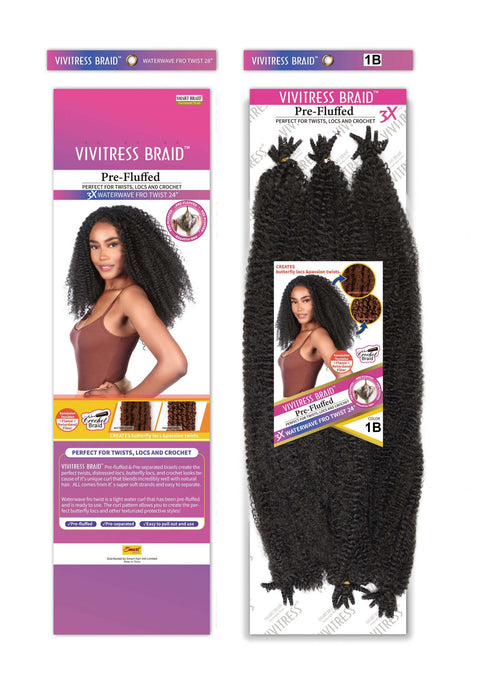 Vivitress Braid 3X Waterwave Fro Twist 30 inches