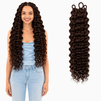 Kuknus Beach Curl Bulk Synthetic Braiding Hair, 20"
