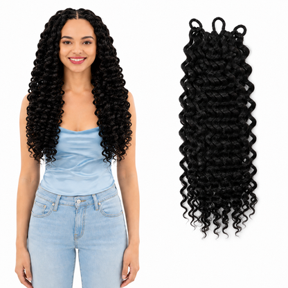Kuknus Beach Curl Bulk Synthetic Braiding Hair, 20"