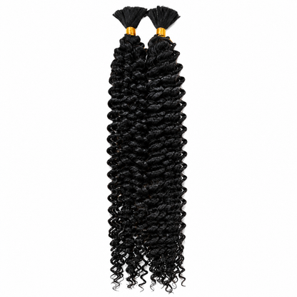 Kuknus Human Hair Blend Boho Water Wave Bulk 22"