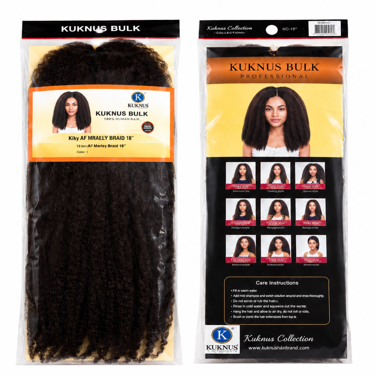 Kuknus Style Baby Marley Braid Bulk Synthetic Hair 14