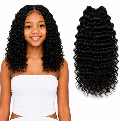 Kuknus Synthetic Baby Beach Curl Bulk 14"