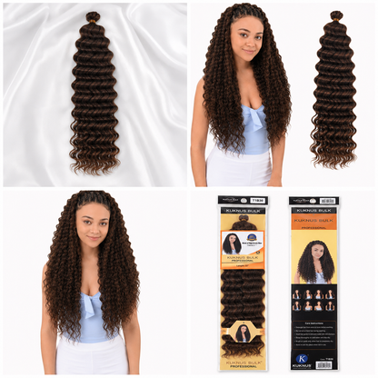Kuknus Style Deep Twist Bulk Synthetic Braiding Hair