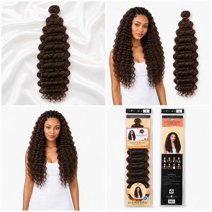 Kuknus Style Deep Twist Bulk Synthetic Braiding Hair