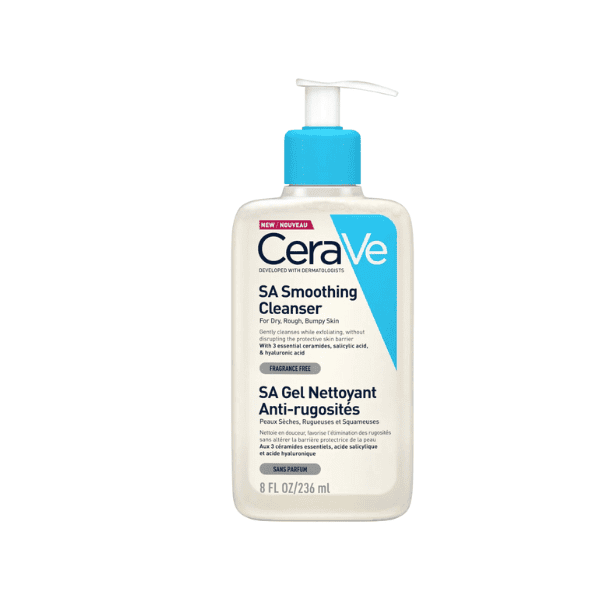 CeraVe SA Smoothing Cleanser with Salicylic Acid – For Dry, Rough & Uneven Skin (236 ml)