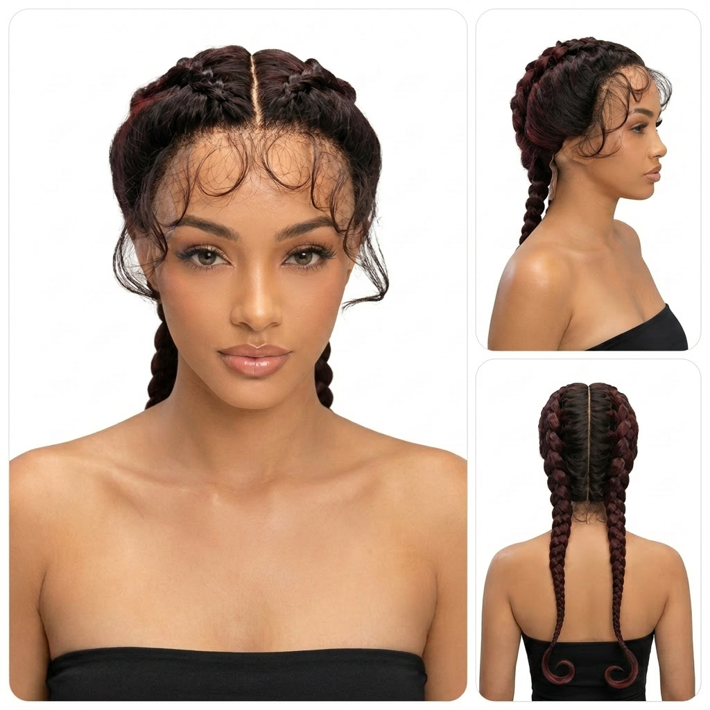 Kuknus Poonam Lace Front Wig - Super Volume, Natural Baby Hairline