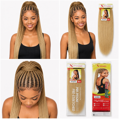 X-Pression Pre-Stretched Braiding Hair 2X Pack, 24"