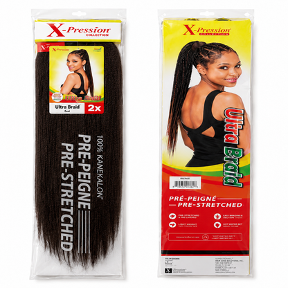 X-Pression Pre-Stretched Braiding Hair 2X Pack, 24"
