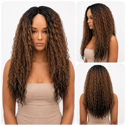 Kuknus HH Deep Wave Lace Front Wig - Super Volume, Natural Baby Hairline