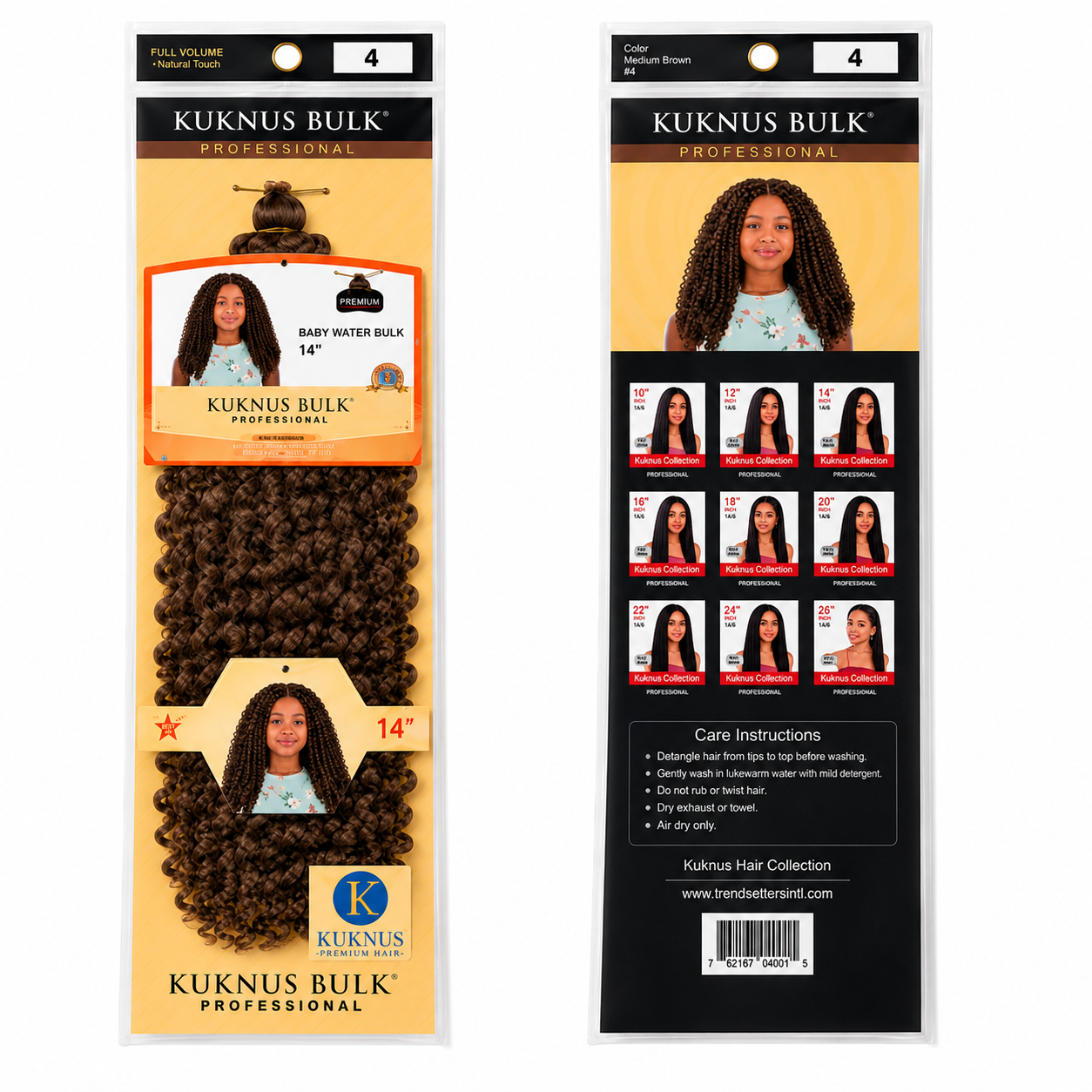 Kuknus Baby Water Bulk Synthetic Braids Hair 14"